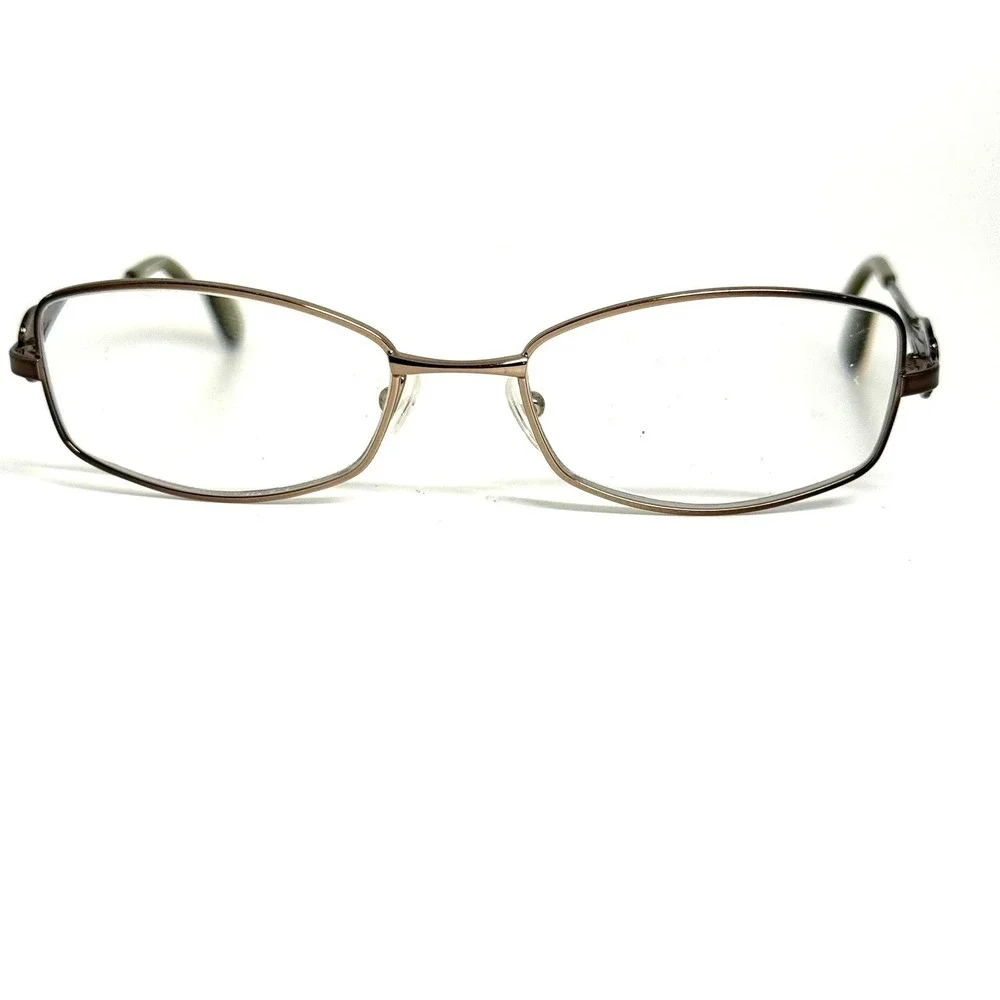 Kirkland Signature KS Kimberly Brown Metal Rectangular Eyeglass Frames 52/17 135